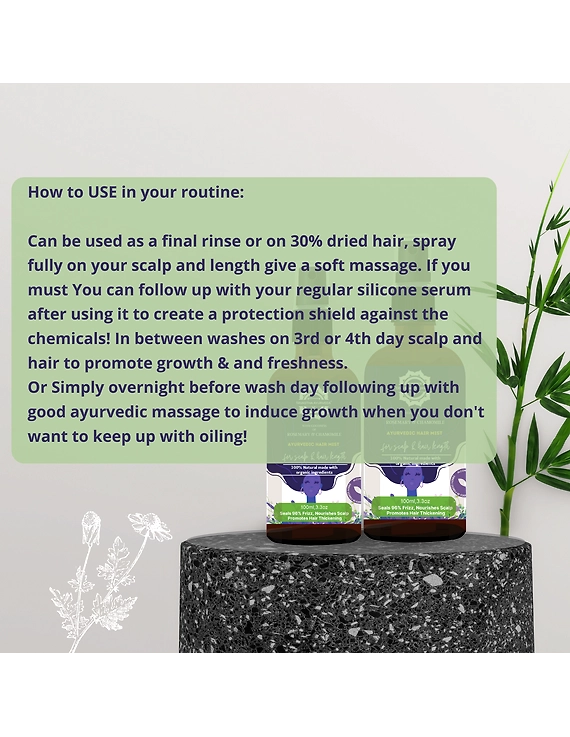 Rosemary Chamomile Hair Mist 100ml, Scalp Tonic Conditioning Sun Protection,Hard Water Protection,Scalp PH Balance,Scalp Itchiness &amp; Frizzy Hair-3