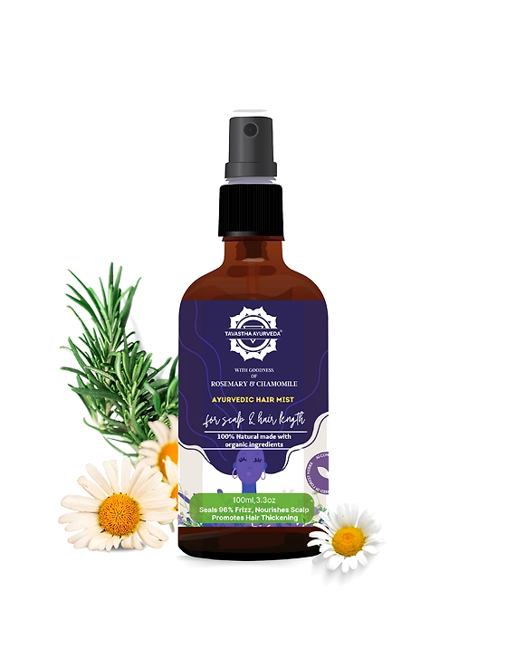 Rosemary Chamomile Hair Mist 100ml, Scalp Tonic Conditioning Sun Protection,Hard Water Protection,Scalp PH Balance,Scalp Itchiness &amp; Frizzy Hair-TA-HM
