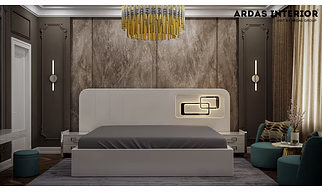 Ardas Interior QSS King Bed in Classy White Finish