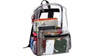 Clear Backpack for School - 17 Inch Heavy Duty PVC Transparent Backpacks pocket for College