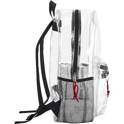 Clear Backpack for School - 17 Inch Heavy Duty PVC Transparent Backpacks pocket for College-1