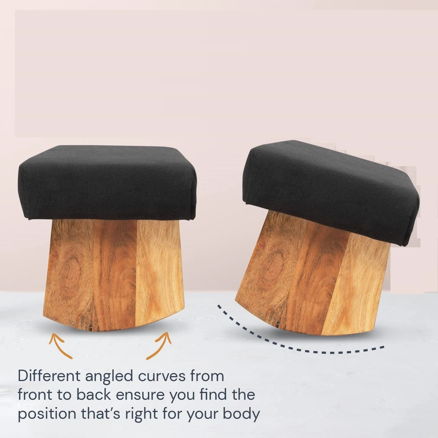 Leisure Wooden Meditation Stool-3