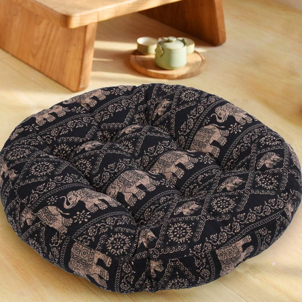 Organic Cotton Meditation Cushion-meditation_zafu_printed