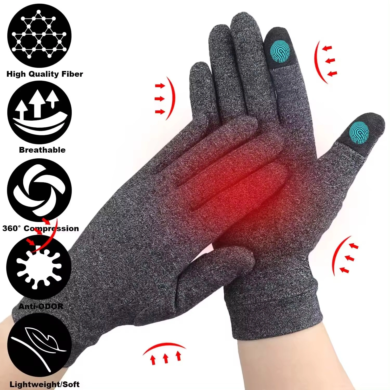 Full Finger Arthritis Gloves for Pain-1