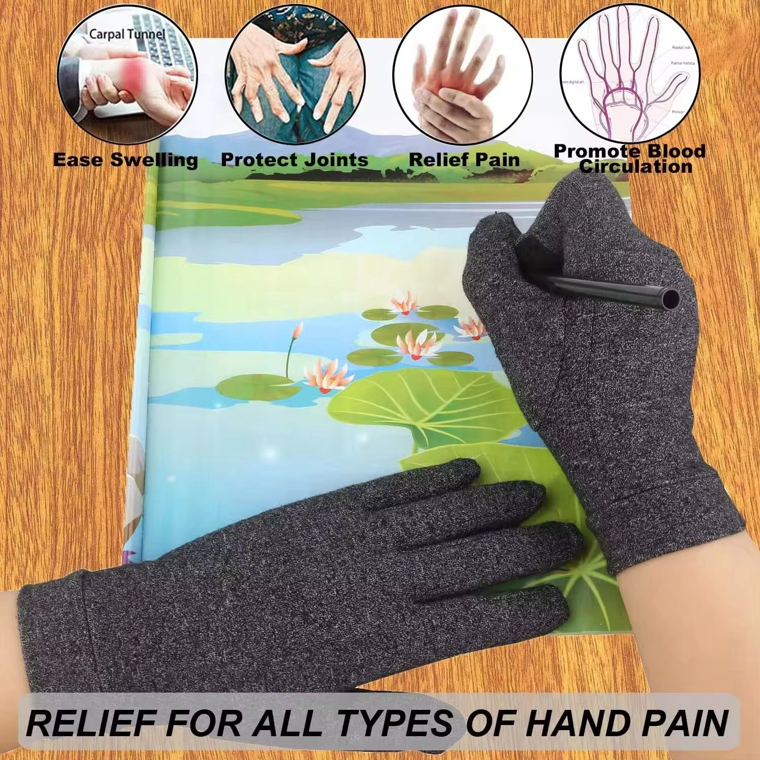 Full Finger Arthritis Gloves for Pain-2