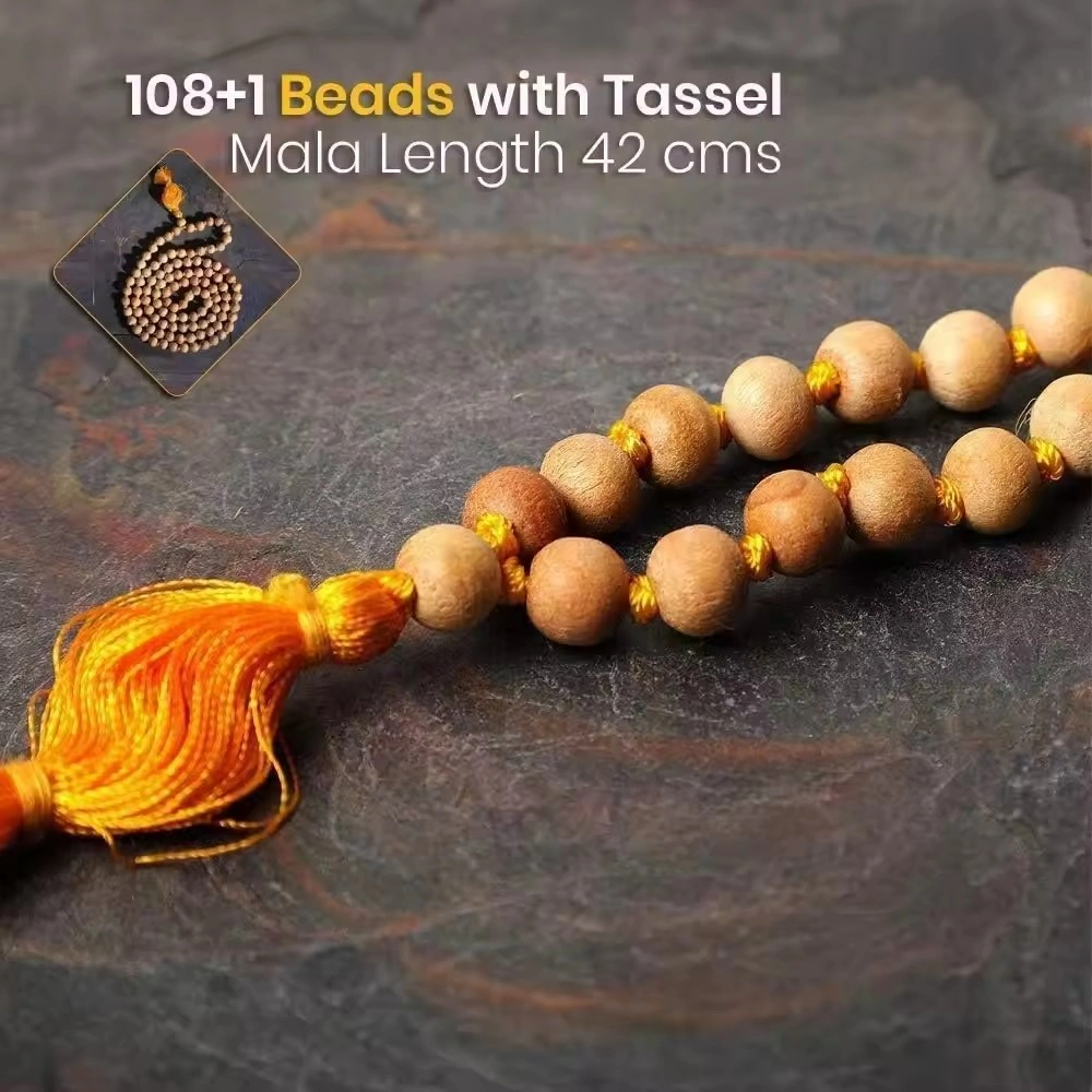 Sandalwood Scented Jaap mala 108+1 Beads Meditation Prayer Jap Mala Beads-1