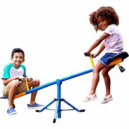 iris rotating metal seesaw swivel totter children's playground equipment
