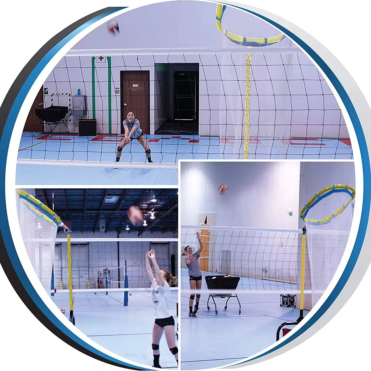 Indoor/Outdoor Adjustable Target Net Spectrum Precision Volleyball Trainer-3