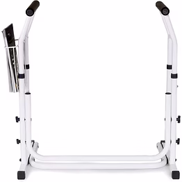 iris medical bathroom adjustable height toilet rail grab bar and commode safety frame handle