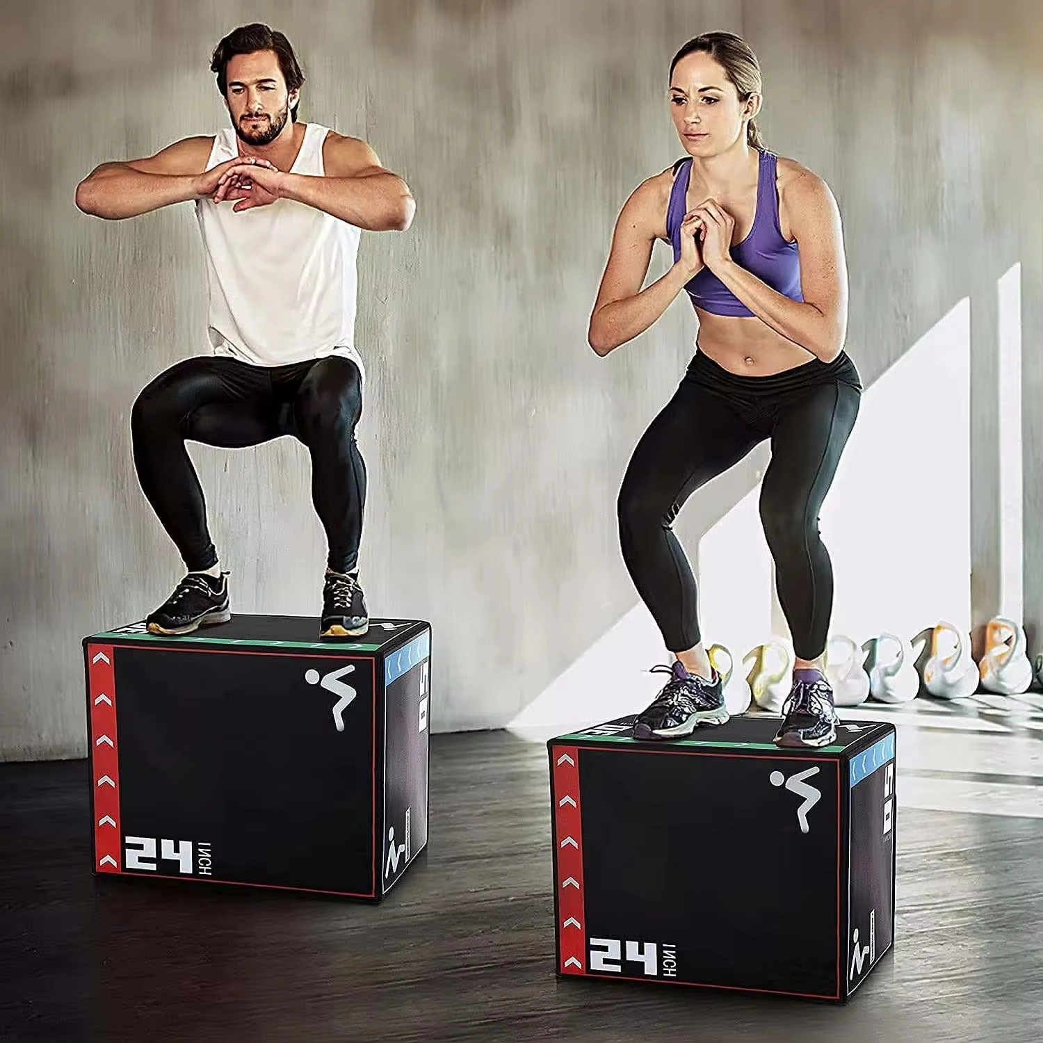 Balance Training 3 In 1 20 Inch 24 Inch 30 Inch Foam Plyometric Box-1