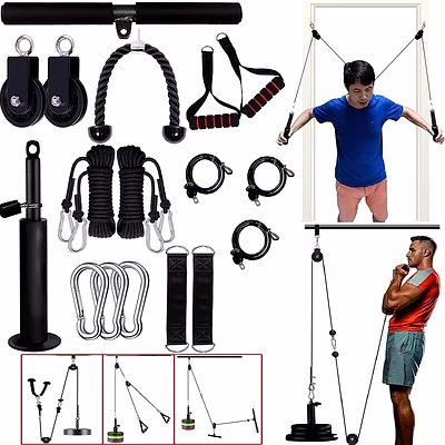 iris cable pulley system for exercise lat pulldown fitness