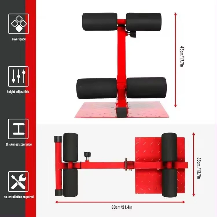 Sissy Squat Machine Adjustable Height Protective Foam Thick Metal Fitness-2