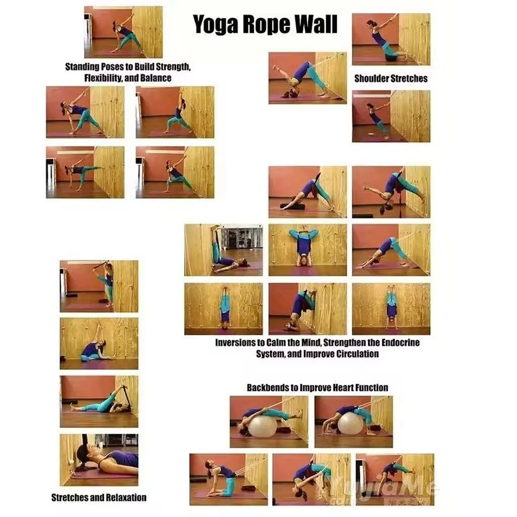 High Quality Yoga Wall Hanging Ropes Kit for Beginner Construction Strength Training Exercises-2