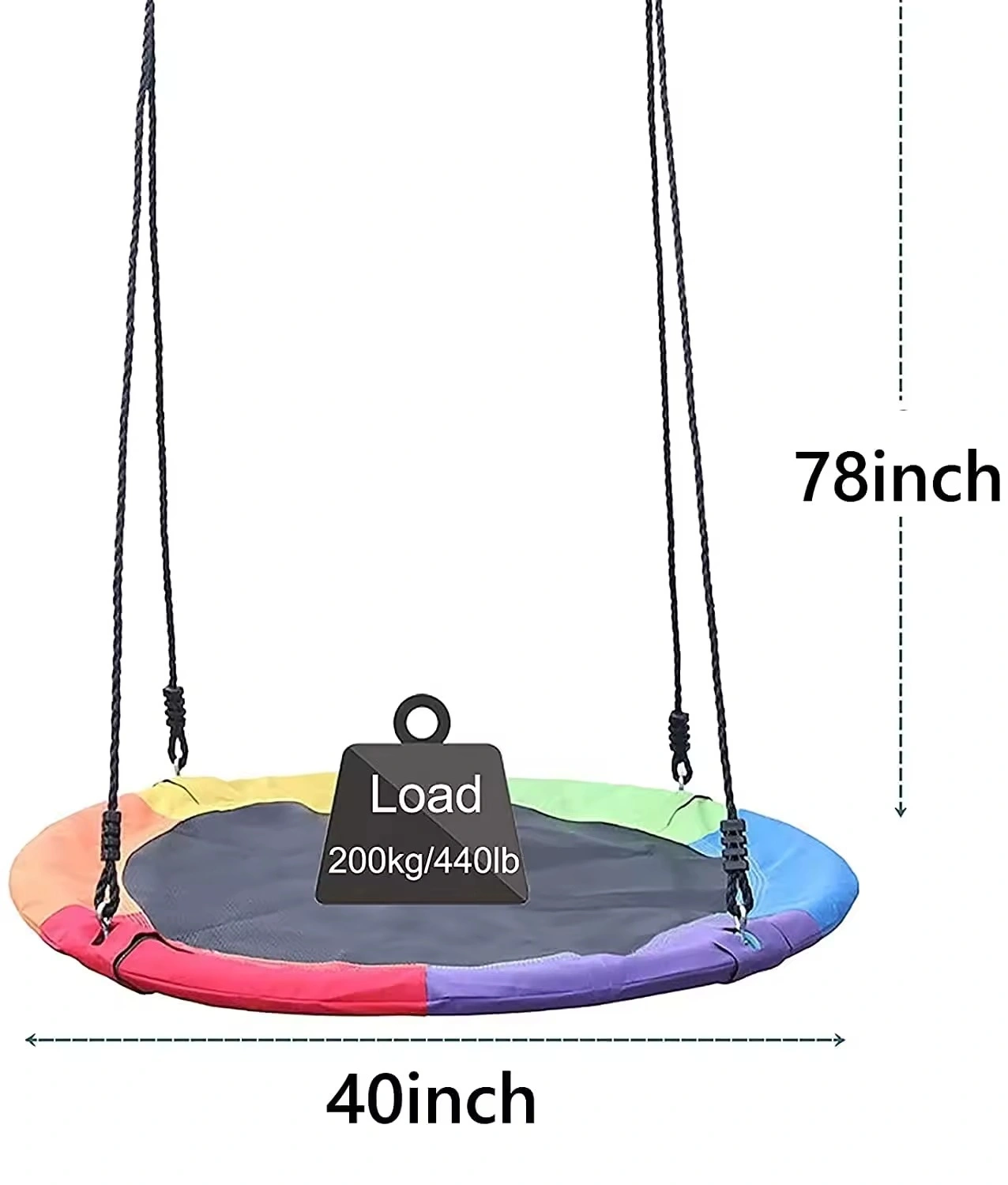 Best deal 2023 40 inches Tree Saucer Swing for Children and Adults with Hanging Straps-2