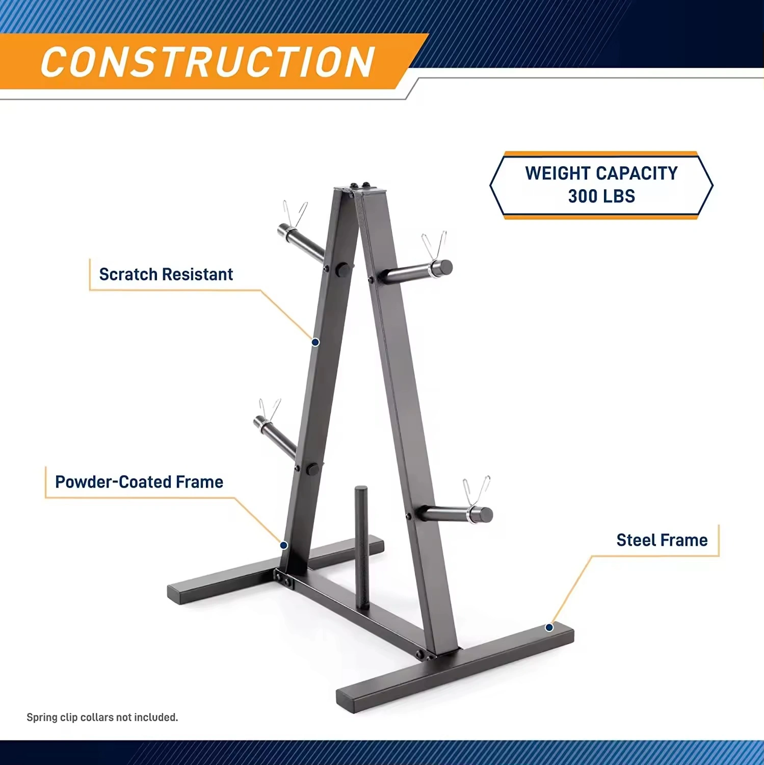 Standard Weight Plate Tree for 1-Inch Plates Home Gym-1