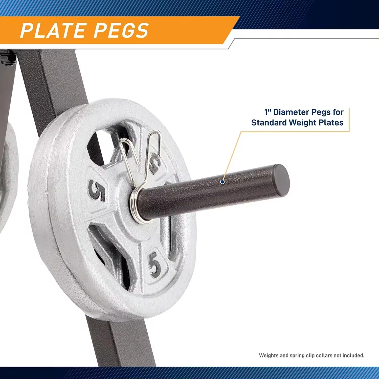 Standard Weight Plate Tree for 1-Inch Plates Home Gym-3