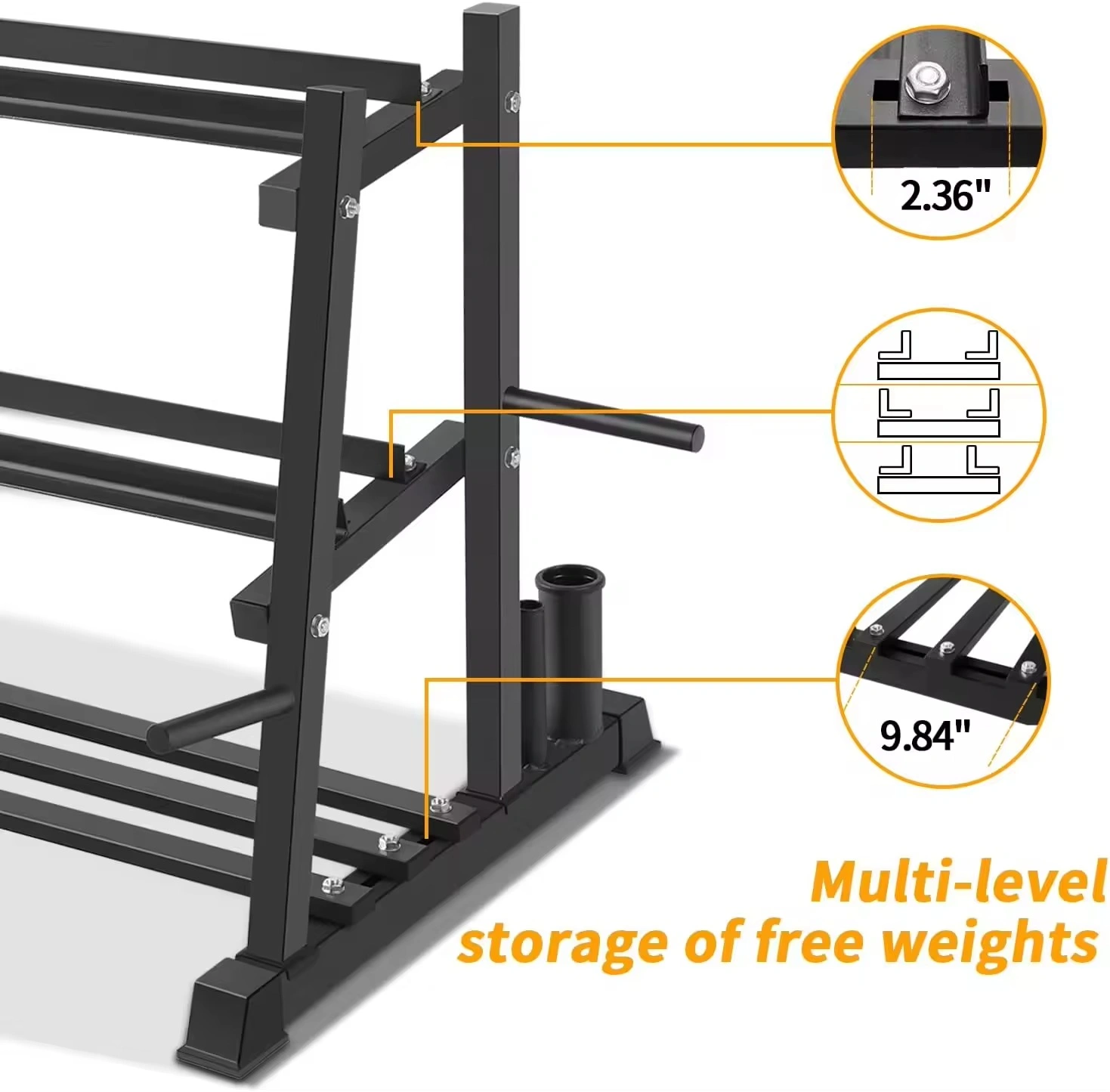 Fitness Gym Equipment Multi-functional Dumbbell Barbell Kettlebell-1