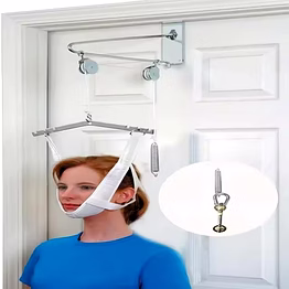 iris over the door posture corrector and cervical neck traction device for physical therapy neck pain