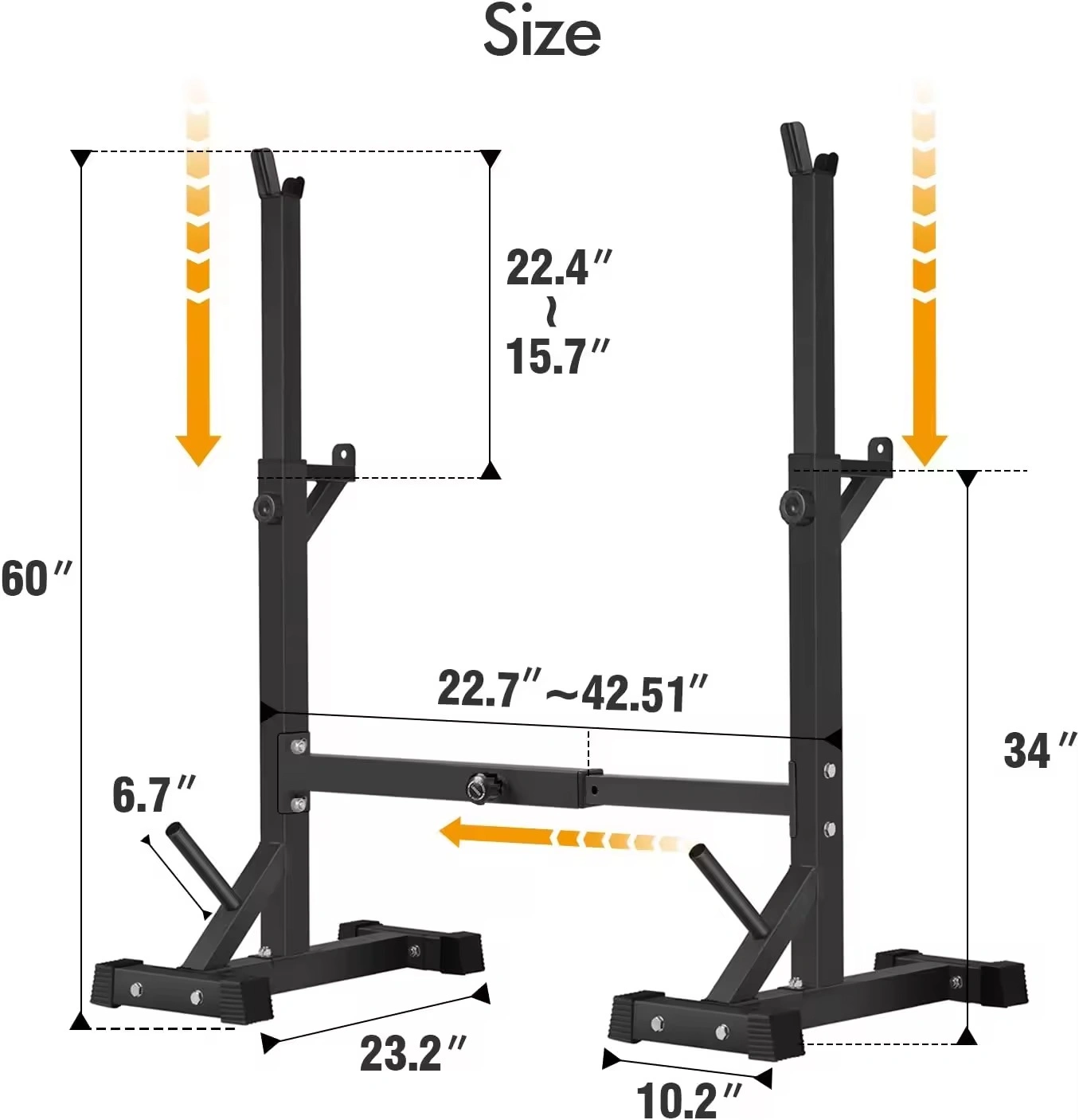 Bench Press Rack Stand Home Gym Adjustable Weight Rack-1