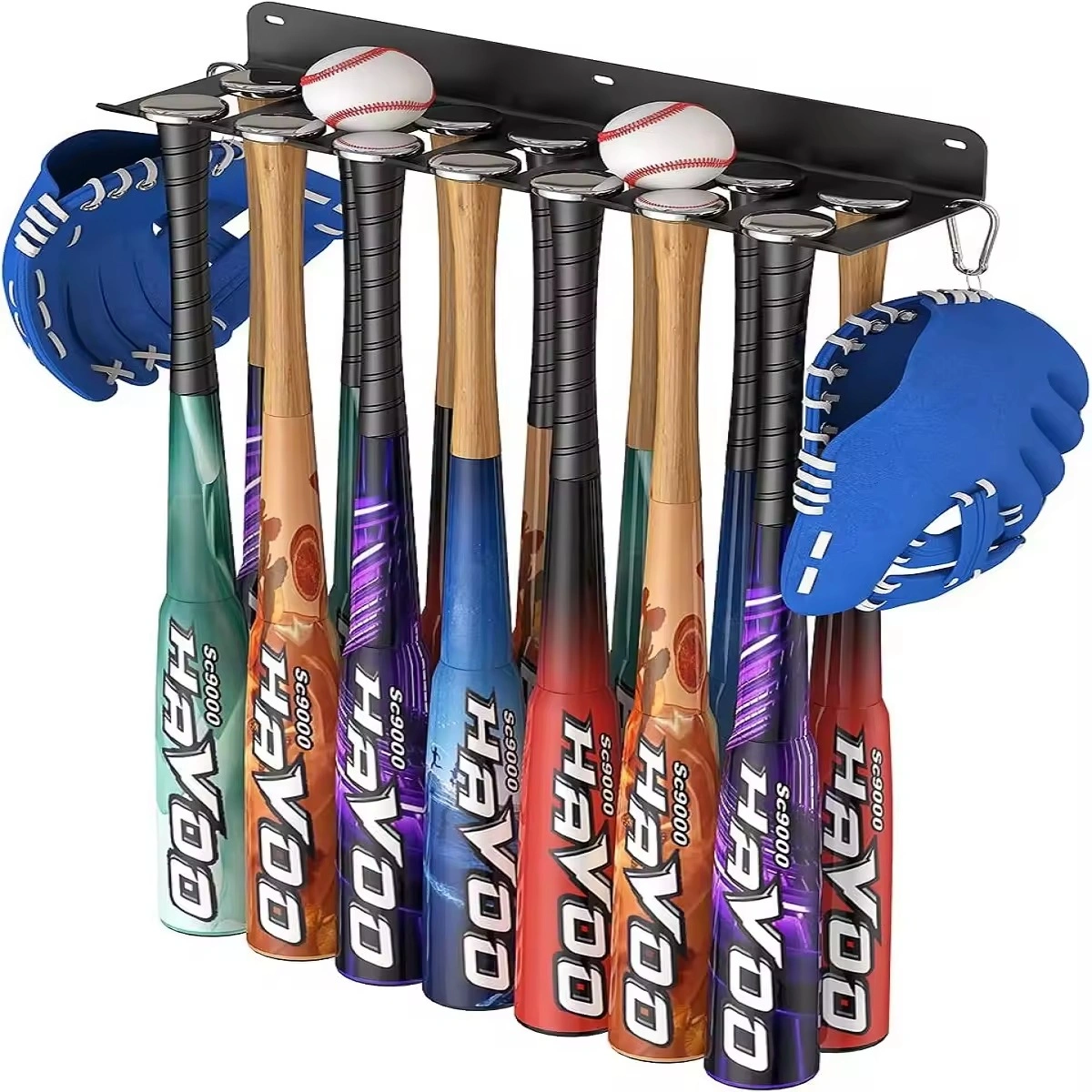 Wall Mount Baseball Bat Display Rack Softball Holder Baseball Bat-BH-99