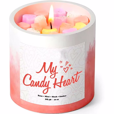 iris valentines day candle - anniversary, birthday, christmas gifts, handmade concrete jar candle