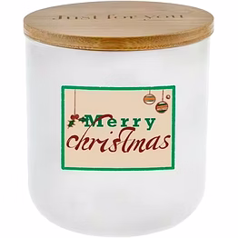 iris christmas candles - candles for home scented, handmade ceramic jar 11.5oz natural soy wax