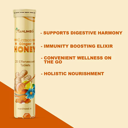 Manlihood's Ayurvedic Honey Ginger Lemon Tablets-1