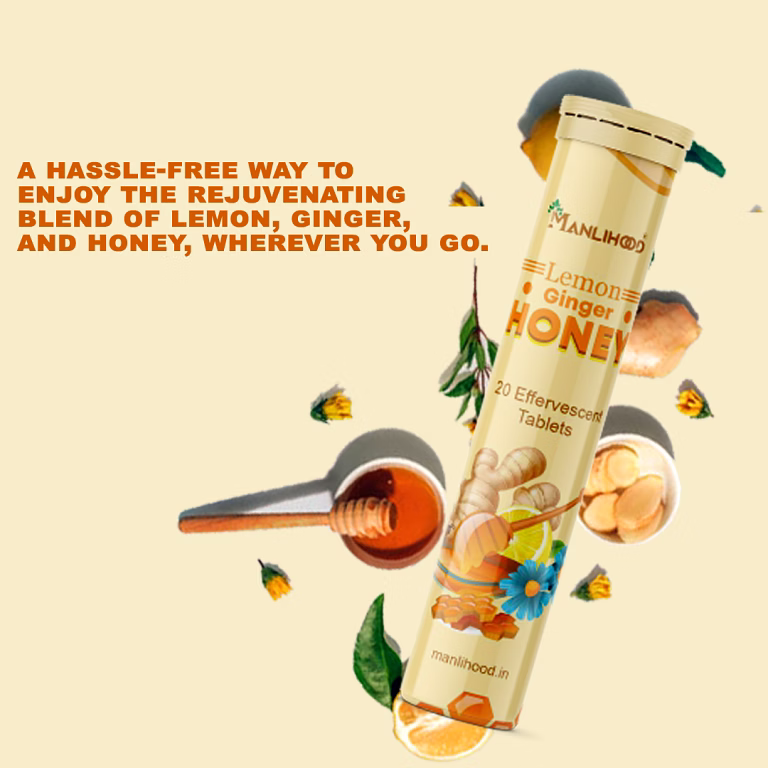 Manlihood's Ayurvedic Honey Ginger Lemon Tablets image 3