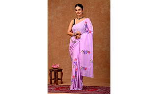 Mulmul cotton handpainted sarees