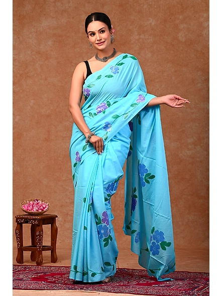 Mulmul cotton handpainted sarees-4