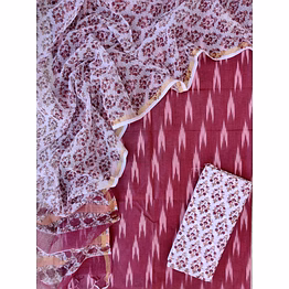 ikkat cotton dress materials