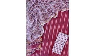 Ikkat cotton dress materials