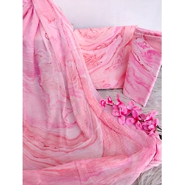 Marble print cotton suits with pure chiffon dupatta