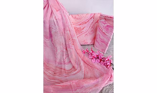 Marble print cotton suits with pure chiffon dupatta