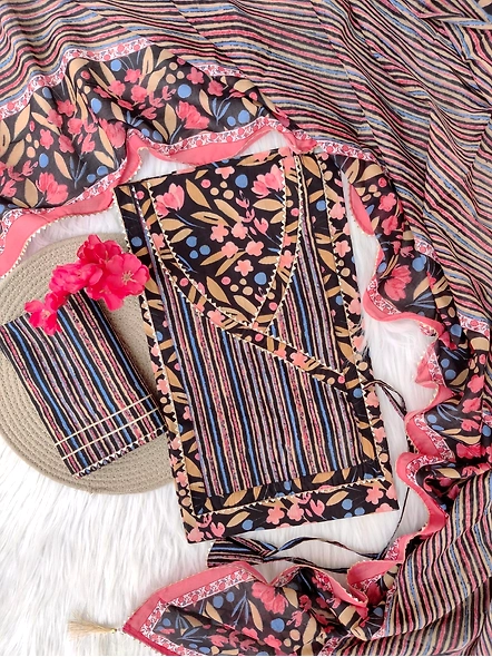 Jaipur block print cotton dress materials-4