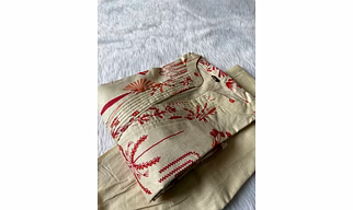 Premium cotton flex khadi cotton Indian suit with floral and nature print