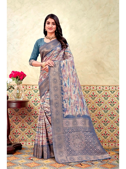Parvati Multicolor Chiffon Saree