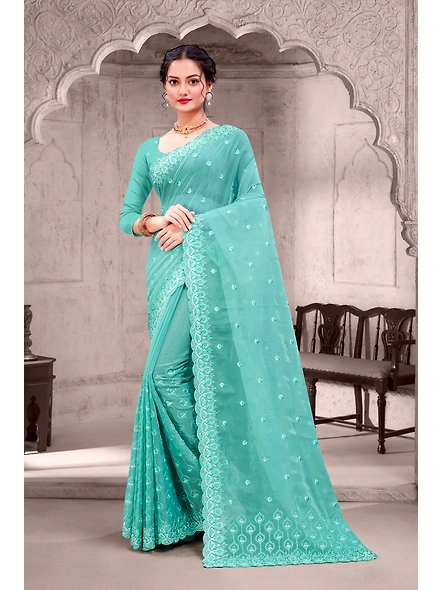 Parvati Multicolor Chiffon Saree