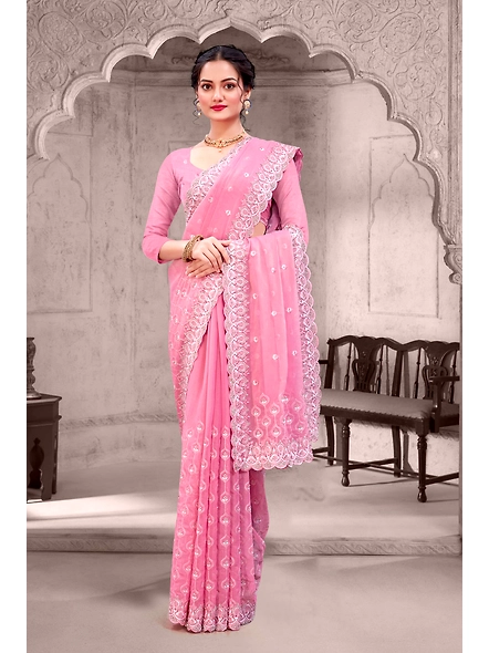 Parvati Multicolor Chiffon Saree-3