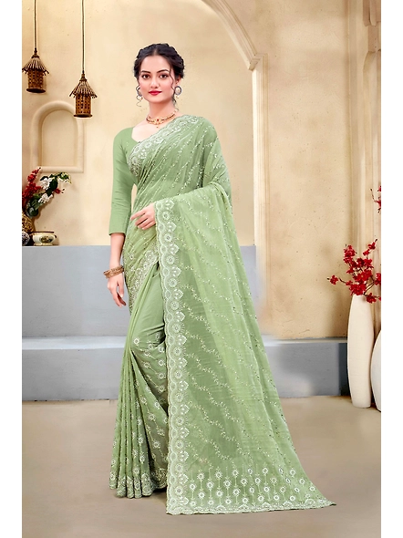 Parvati Multicolor Chiffon Saree