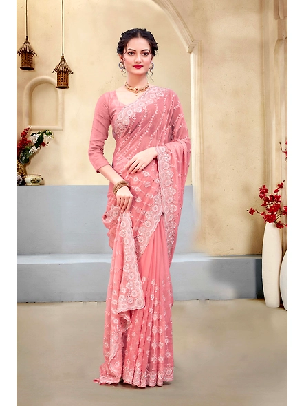 Parvati Multicolor Chiffon Saree-4