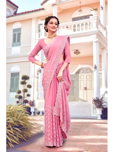 Parvati Multicolor Chiffon Saree-3