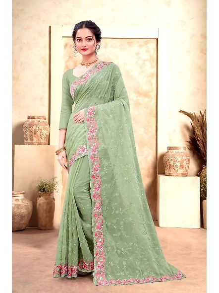 Parvati Multicolor Chiffon Saree