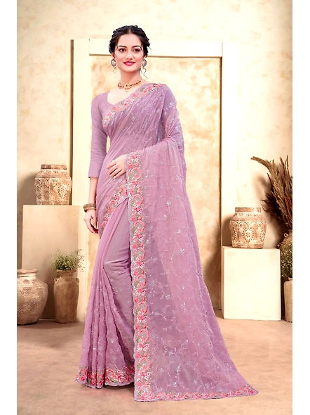 Parvati Multicolor Chiffon Saree-2