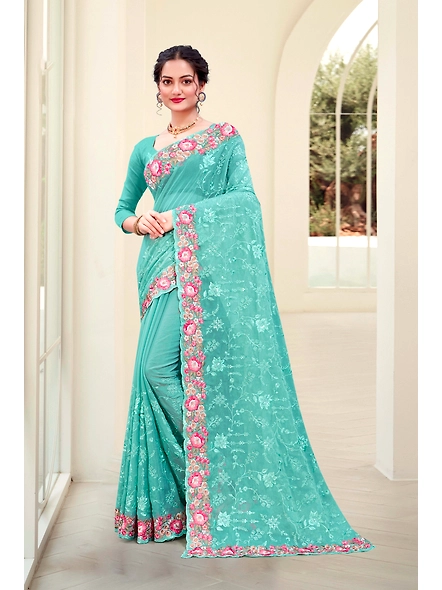 Parvati Multicolor Chiffon Saree