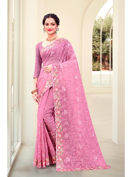 Parvati Multicolor Chiffon Saree-4