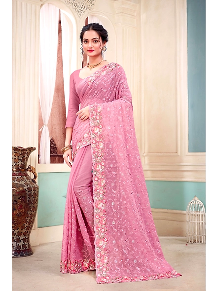 Parvati Multicolor Chiffon Saree