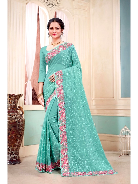 Parvati Multicolor Chiffon Saree