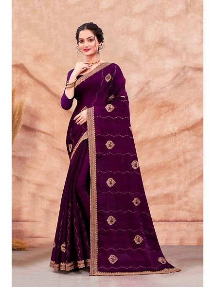 Parvati Multicolor Burburry Chiffon Saree-2