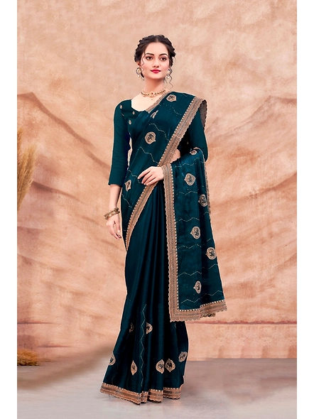Parvati Multicolor Burburry Chiffon Saree-4